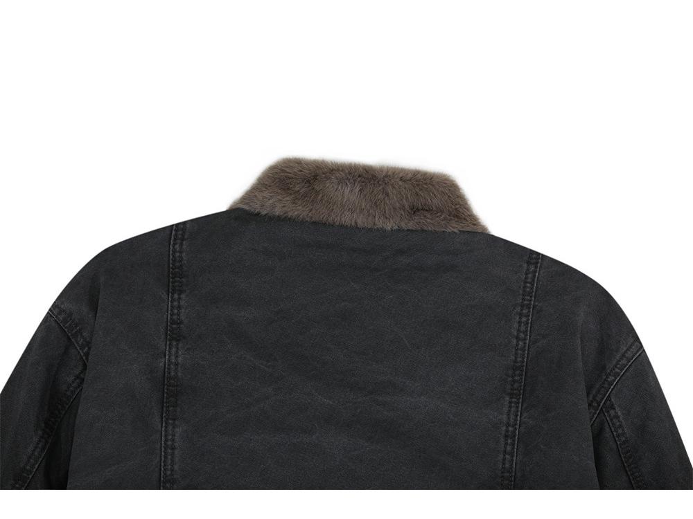 Men's Vintage Cotton Patchwork Jacket - Trendy Retro Lapel Coat for Boys