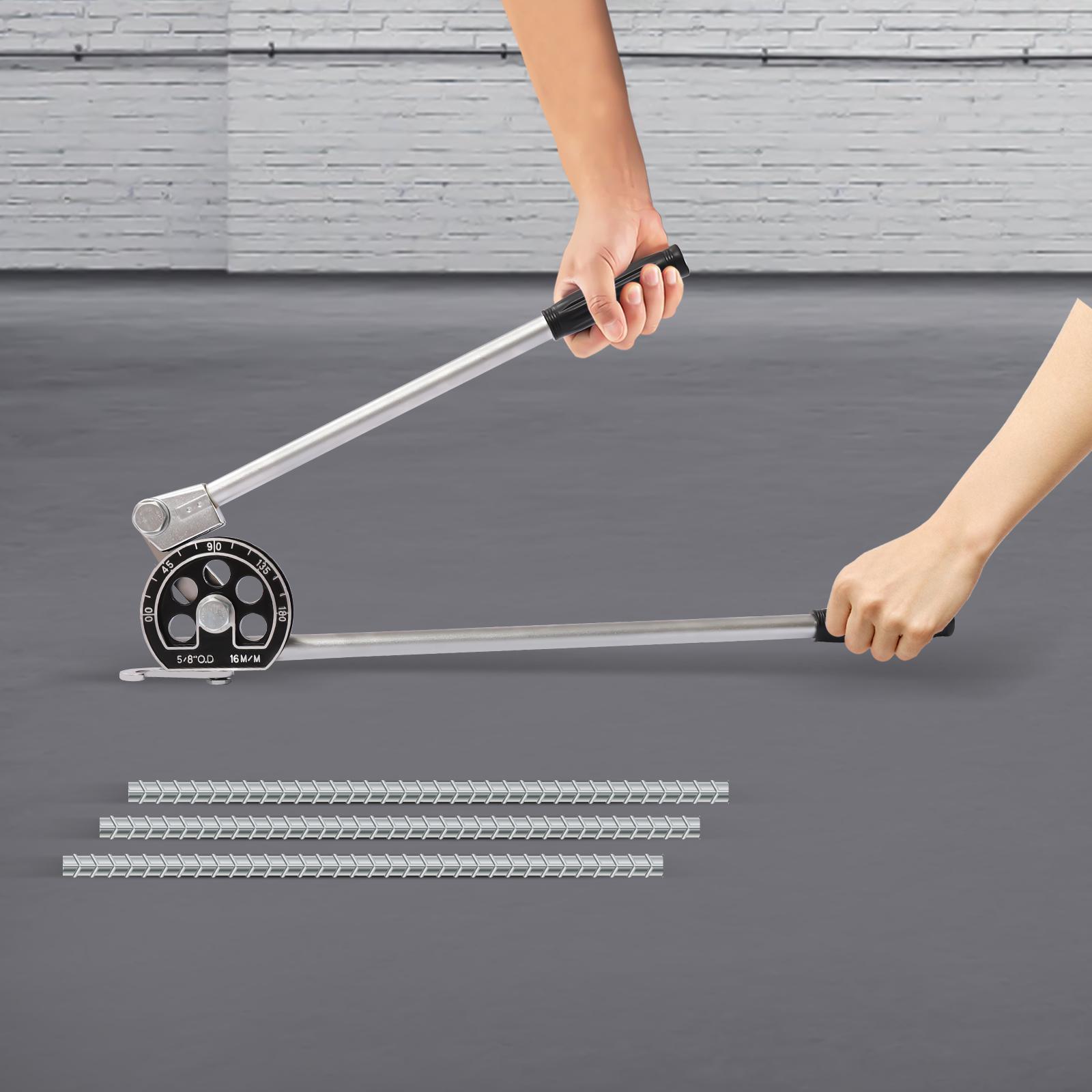 16mm Manual Tube Bender, 5/8 In Pipe Bender for Aluminum & Stainless Steel, 180 Degree Precision Bending Tool for  DIY Plumbing серебряный