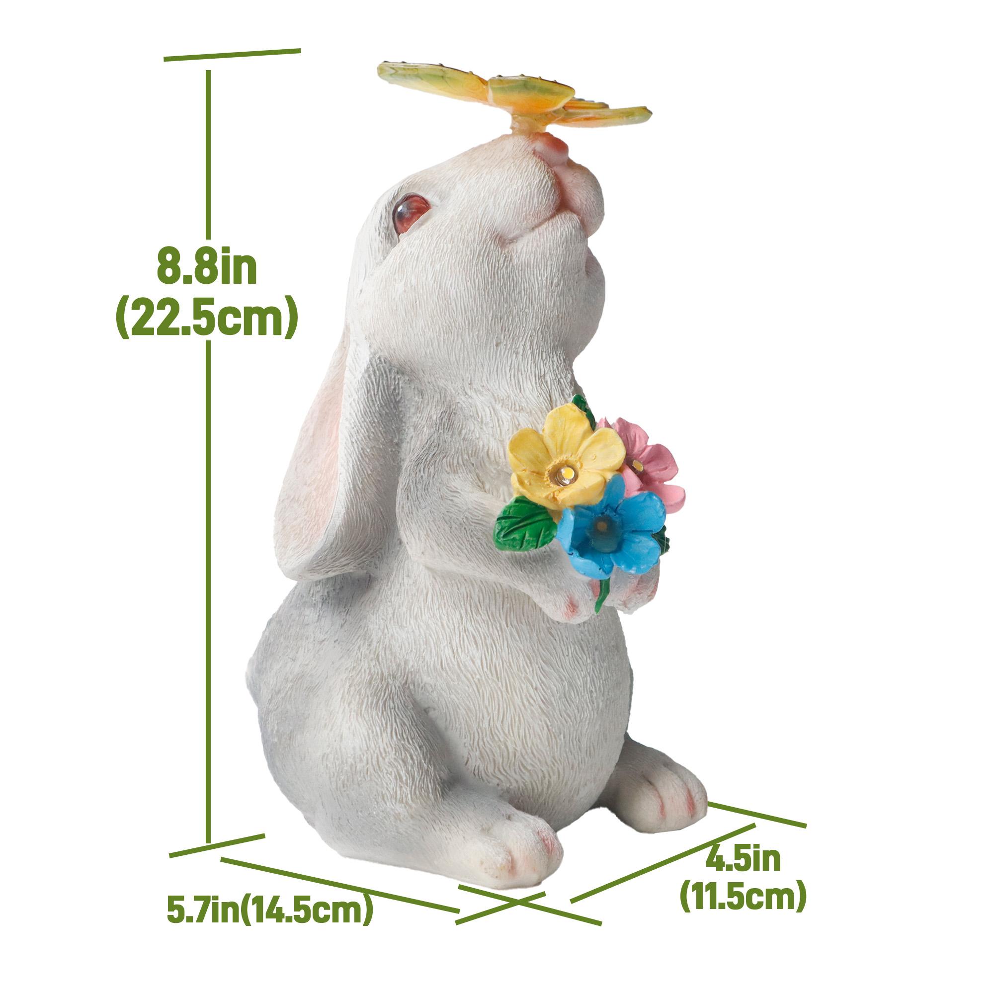 

1pc Solar Bunny Light Garden Statue, Animals Rabbit Garden Sculpture For Yard And Garden Decor, Lawn Ornaments,Christmas Gifts United States