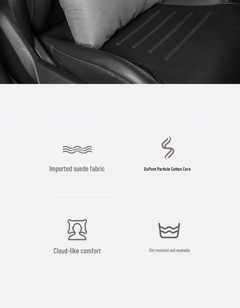 Suitable for Alcantara DuPont granulated cotton suede headrests and Maybach-style luxury seats with lumbar support.
