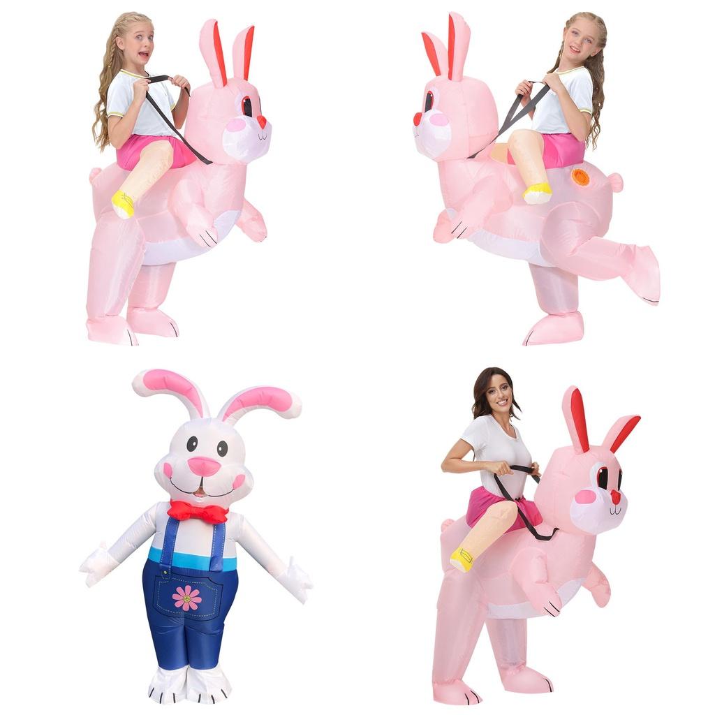 Costume da Coniglio Gonfiabile di Pasqua Per Creativa Performance Teatrale di Halloween e Divertente Cosplay Taglia Adulto