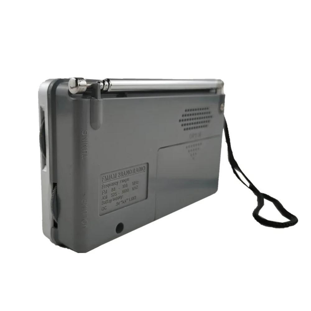 AM FM Radio Pocket Radio AM FM Transistor Radio DSP Chip Portable Pocket Mini Radio with Loudspeaker Headphone Jack Silver Gray