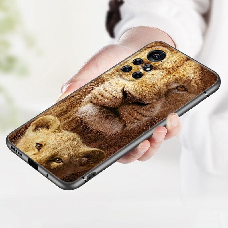 

Чехол для телефона с изображением льва для Huawei Honor 60 50 SE 30S Mate 30 20 10 Lite 40 Nova 9 8 Pro Y60 8i 7i 7SE 5T, черный чехол премиум-класса Honor 60 Pro