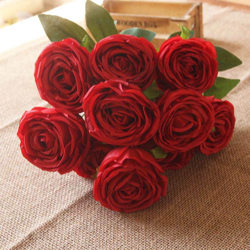 Rose Wall Decor Artificial Flowers For Wedding Home Photography With Silk Material