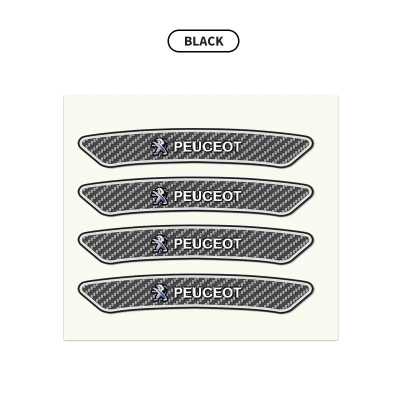 

Car Sticker 4pcs Fashion Car Badge Wheel Rims Brow Decal Trim Sticker For Peugeot 308 408 508 RCZ 208 3008 2008 206 207 307 Car
