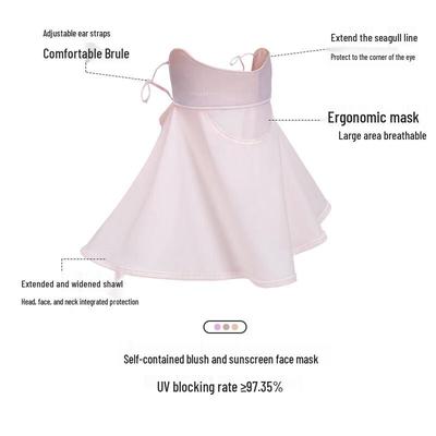 Damen Eisseide Sonnenschutz Gesichtsmaske
