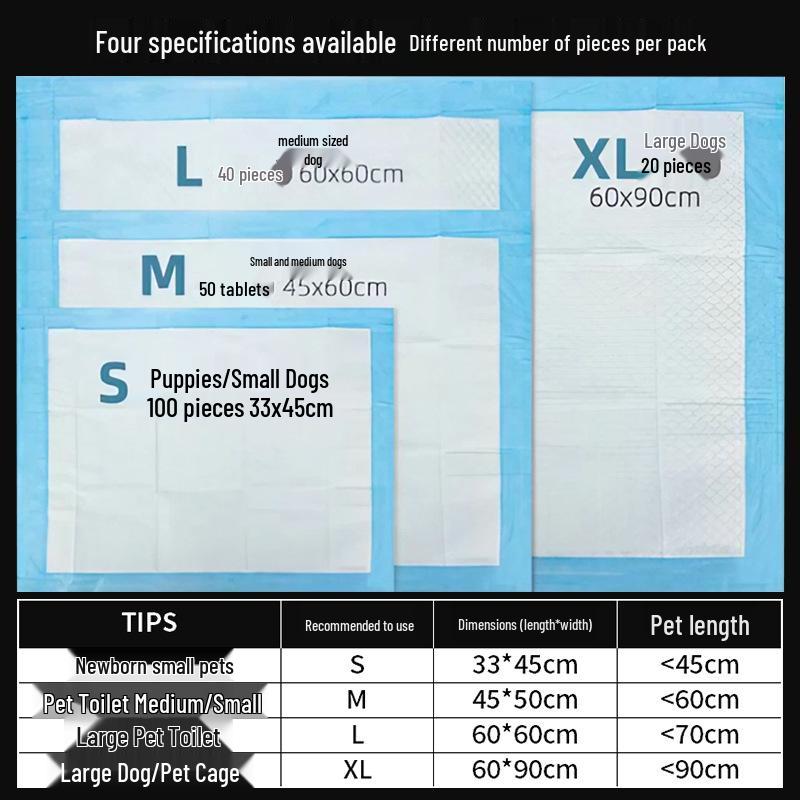 Bamboo Charcoal Thickened Absorbent Pet Diaper Pads for Dogs - Deodorizing and Disposable.