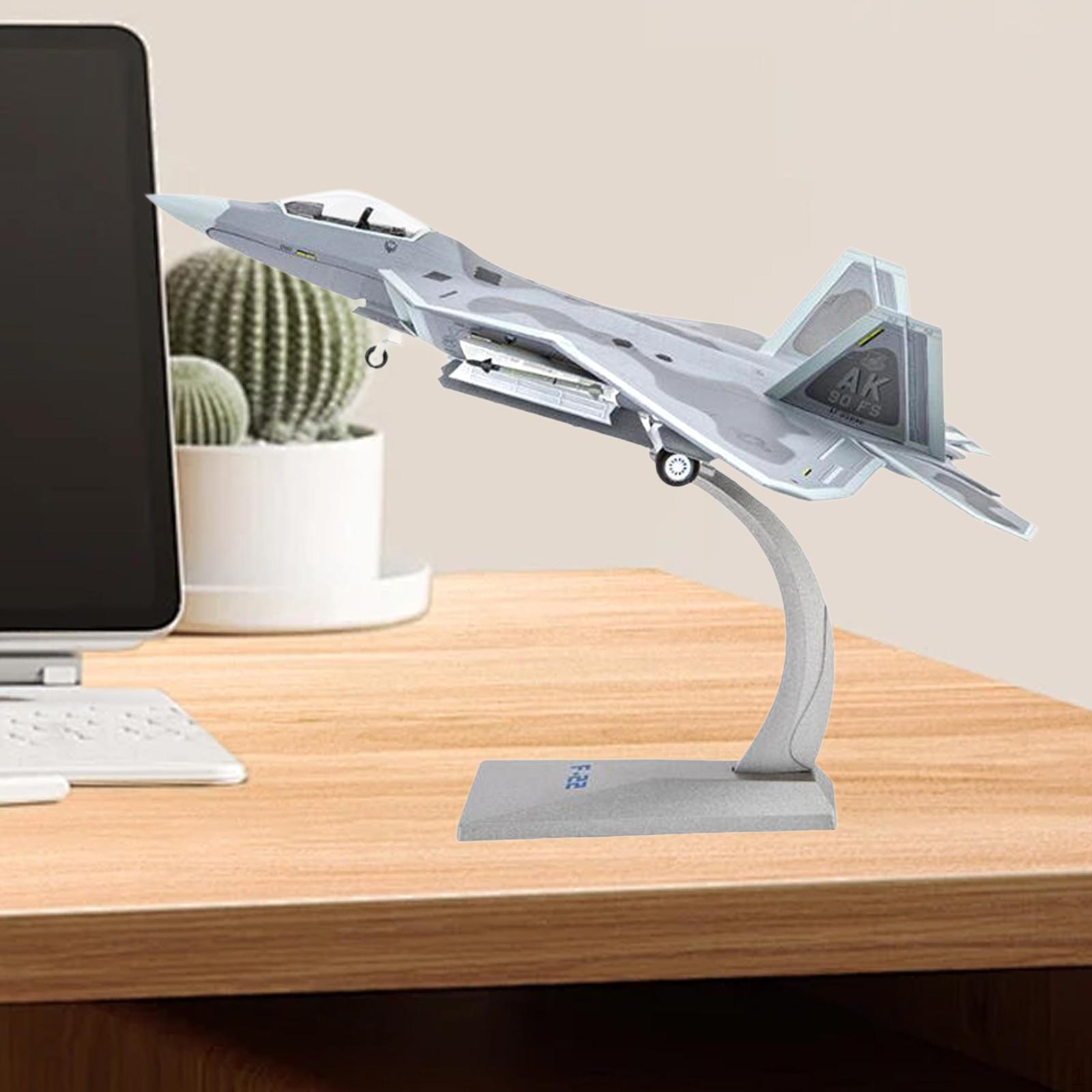 

Alloy 1/72 F22 Airplane Diecast Model Stimulated Collection Souvenir with Display