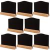 10Pcs/Set Reusable Wooden Message Board DIY Reminder Chalkboard Memo Board  Wedding Party