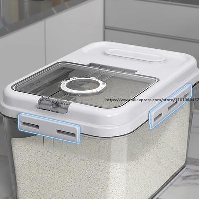Home Rice Storage Bucket Food-Grade Sealed Moisture-Proof Insect-Proof Container for Rice/Flour/Rice Noodles