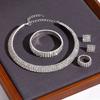 4Pcs Shiny Bridal Jewelry Set Multilayer Rhinestone Choker  Bridal Party
