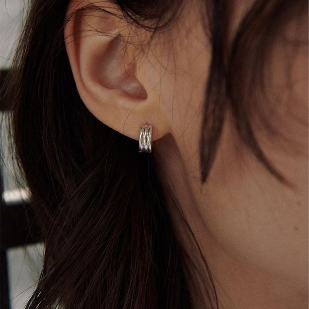 Verte 925 Silver Fort Earring  Silver    deux.Silver.183