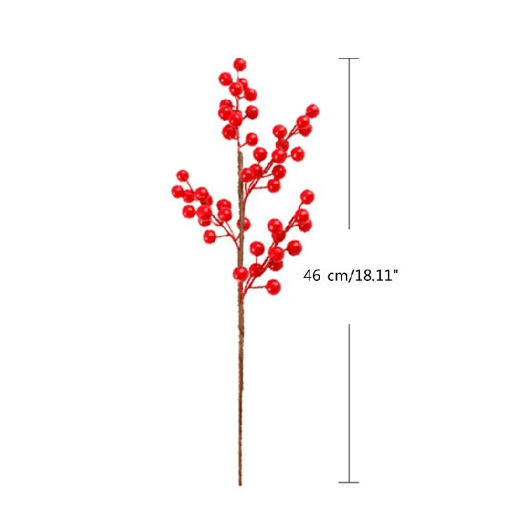 10Pcs/lot Artificial Berries Stems red Christmas Berries Branch Ornament for Holiday Home Decorations and Crafts