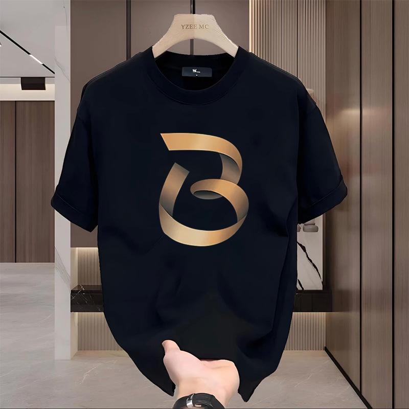 

Мужская летняя футболка с градиентным геометрическим принтом - Круглый вырез, Короткий рукав, Повседневная, Стильная и Дышащая XS чёрный