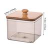 Laundry Room Storage Box With Bamboo Lid For Laundry Powder Home Living Room Coffee Table Desktop Creative Cotton Swab Box
