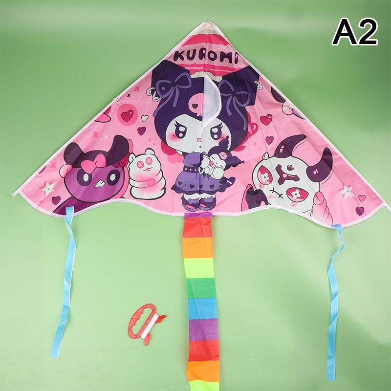Cute Cartoon Colorful Triangle Kite Flying Toys Kite For Children Kids With 30M Kite String Outdoor Fun Sports Kites Toys