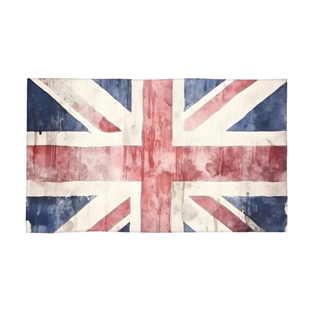 Drapeau britannique Union Jack imprimé aquarelle Serviette de toilette douce Séchage rapide Serviettes de piscine et de bain en coton Respirant
