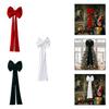 Christmas Bow Bow Supplies Bowknot with Long Streamers Xmas Decor Ornament for Wedding Home Holiday Window Porch
