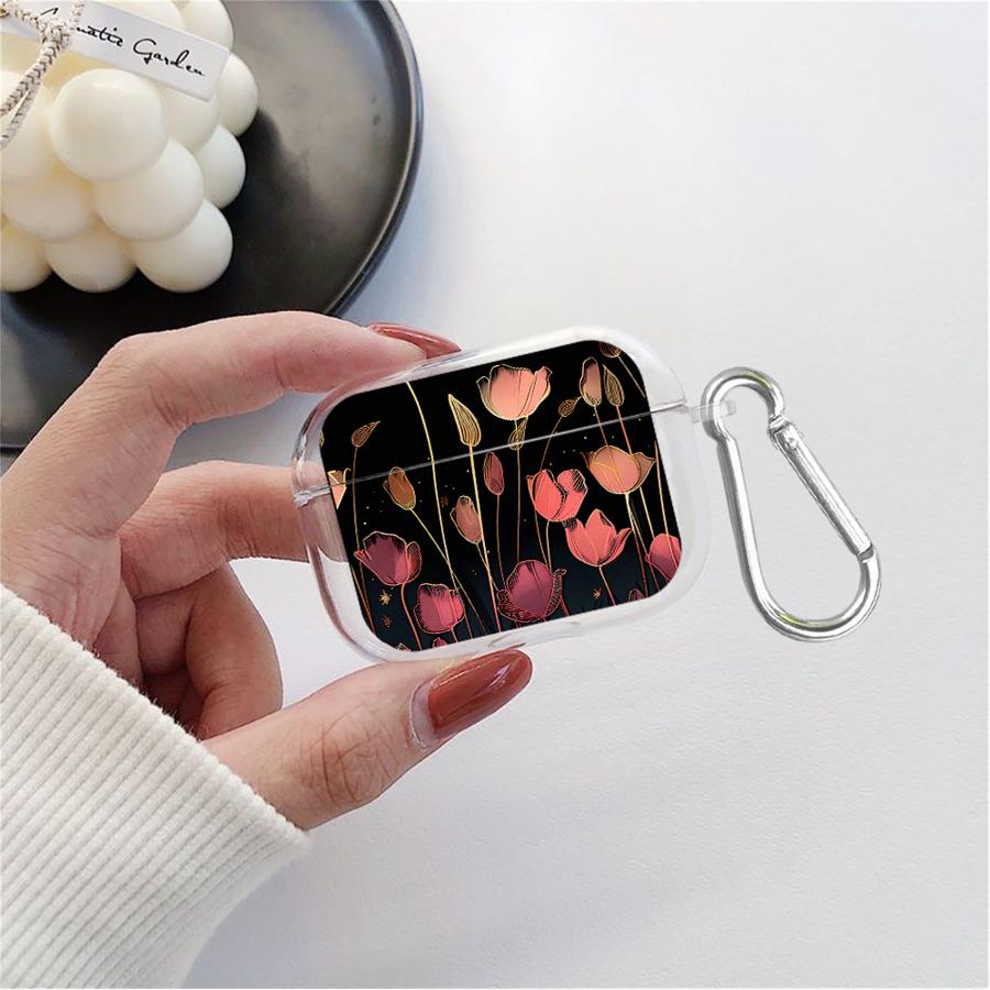 Мультяшный чехол-тюльпан для Airpods 1 3 4 Pro Pro2 Pro3 2 Прозрачные чехлы-накладки для наушников Airpods Pro 2