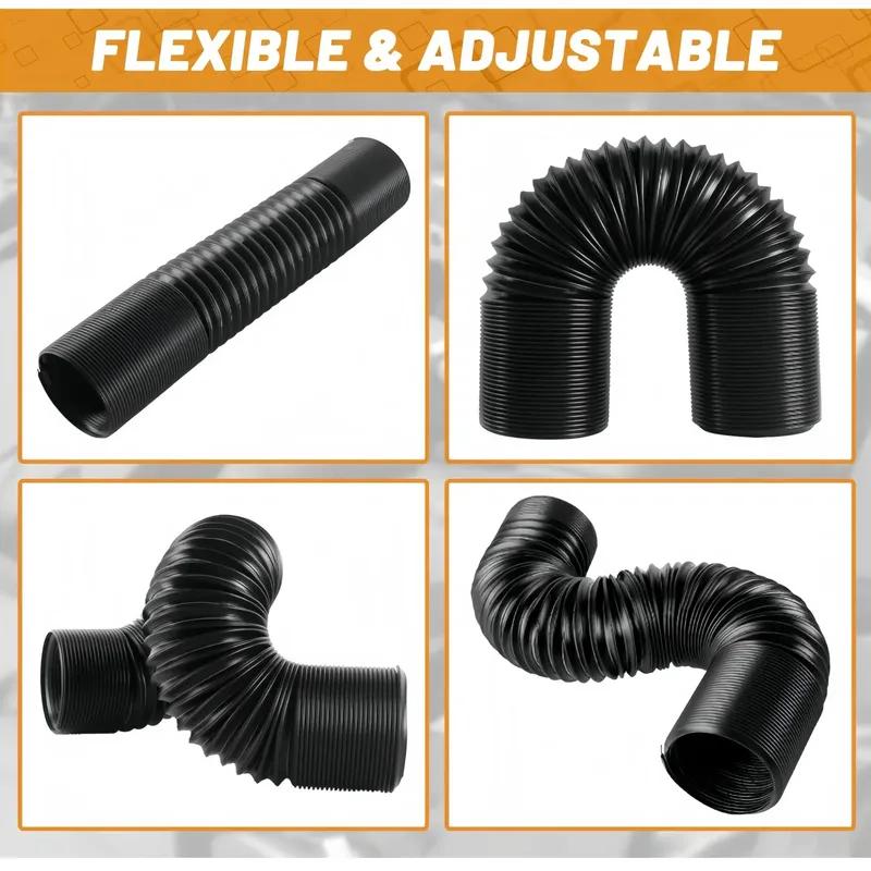 Car Cold Air Intake Tube Kit 2inch 2.5inch 3inch Flexible Air Inlet Duct Pipe System 51mm 63mm 76mm Universal 51mm