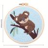 1-piece mouse embroidery DIY punch stitch craft kit (including tools)