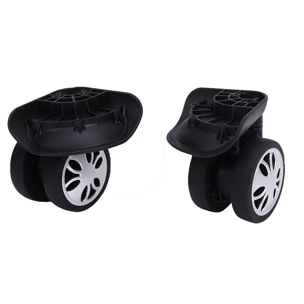 1 Pair Luggage Suitcase Wheels ABS Silent Universal Travel Suitcase Replacement Casters Wheels for DIY Repair