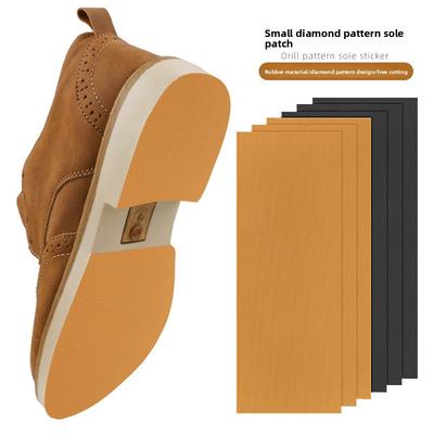Leather Shoes Sole Sticker Silent Anti-wear and Anti-slip Diamond Pattern Front and Rear Palm Sole Wear Can Be Cut Shoe Accessories