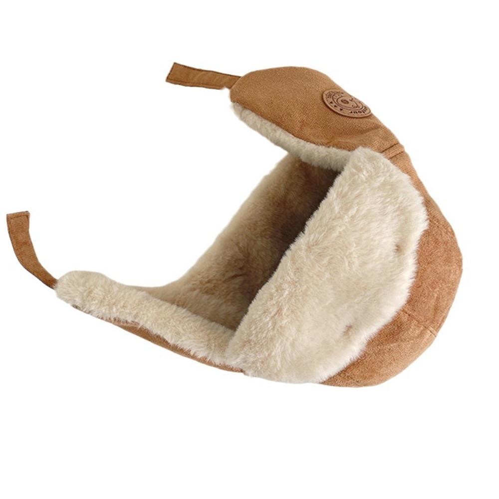 Cute Ear Protection Hats Goggles Plush Pilot Hat Fashion Kids Bear Ears Hat  Winter