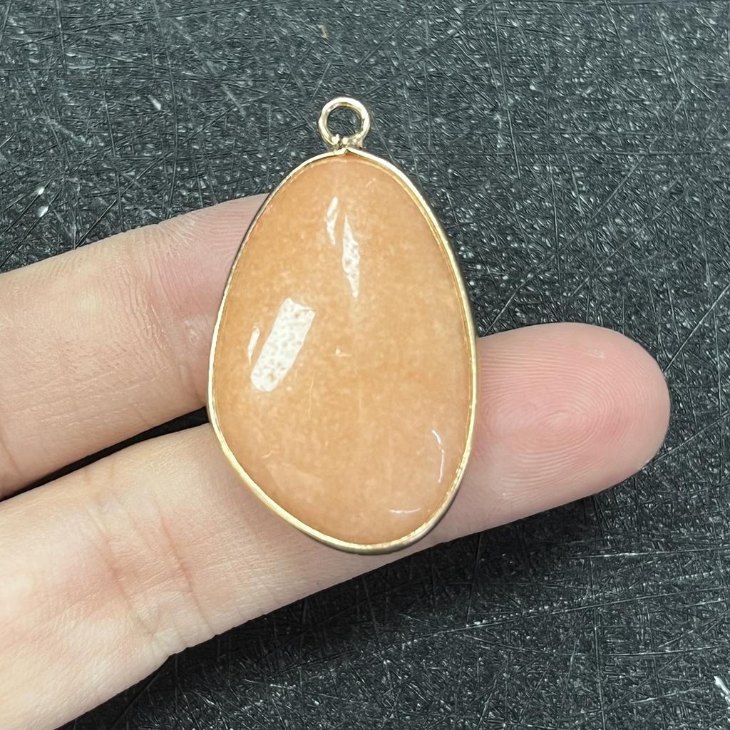 1 Stück, Energie-Naturstein-Anhänger, Böhmischer Stil Handgefertigt Unregelmäßiger Kristallachat Amethyst Jade Edelstein Anhänger für Schmuckherstellung DIY 20×35mm