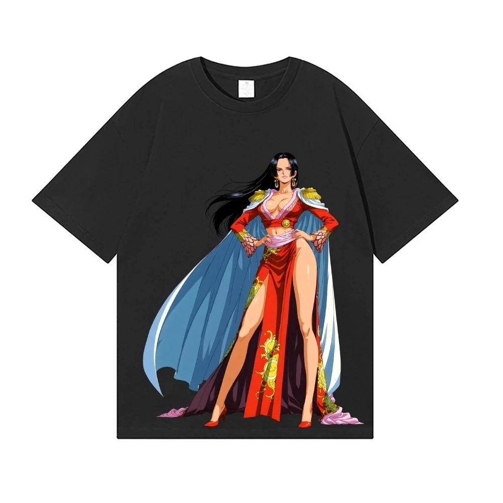 One Piece Boa Hancock Japanese Style Classic Tee High-quality Streetwear Men's Clothing Women's Clothing 2026 New Summer T Shirt