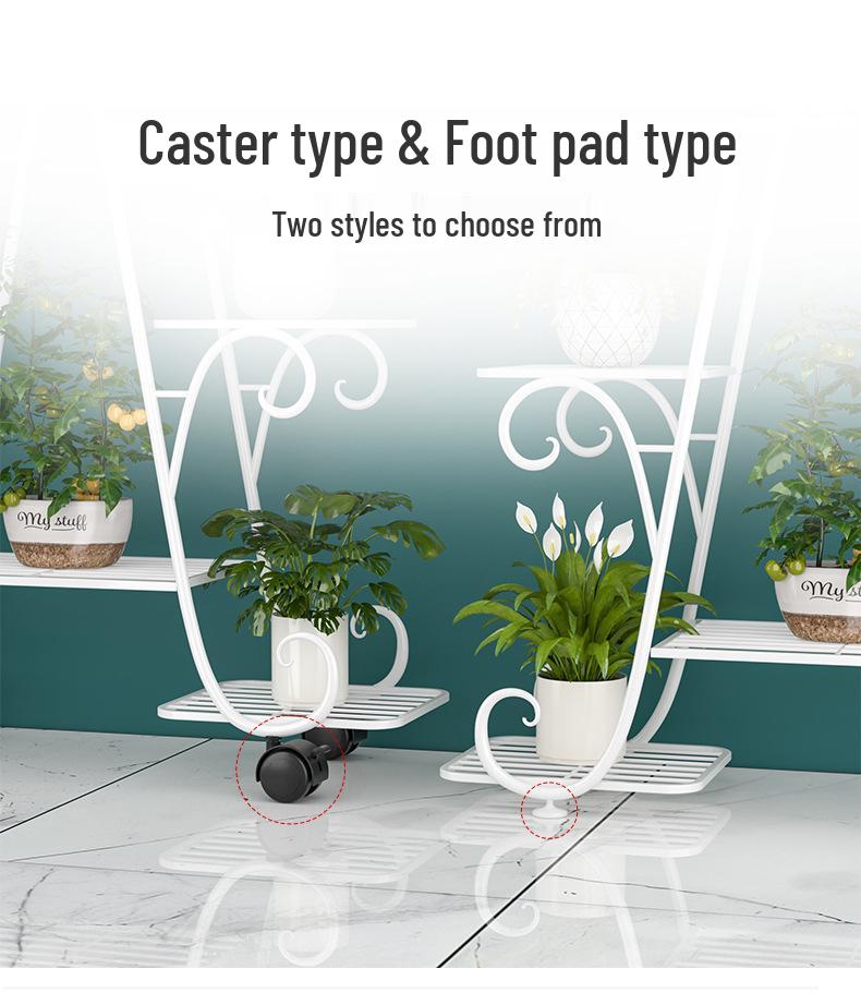 Fully Assembled Multi-Layer Indoor/Outdoor Wrought Iron Flower Stand