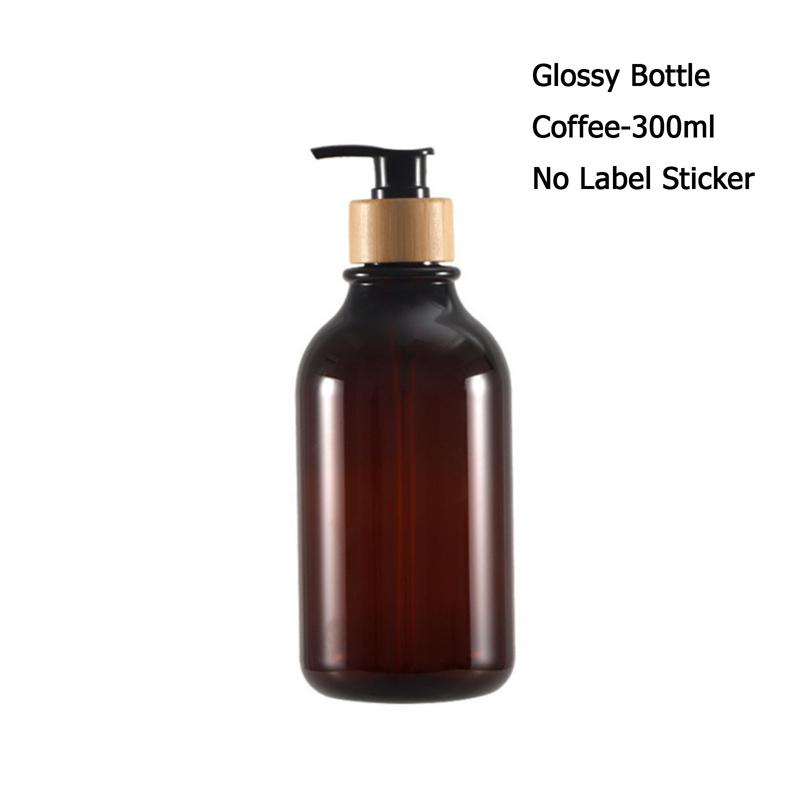 300ml Soap Pump Dispenser Bathroom Shampoo Shower Gel Wood Pump Empty Bottle Kitchen Refillable Hand Soap Lotion Container