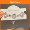 Snowflake Glass Beaded Bracelet With Electroplated Finish For Elegant Women Gift