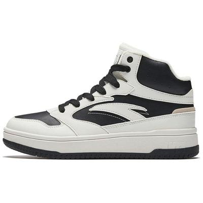 Slip Resistant Abrasion Resistant High Top Skateboard Shoes Men's Black White Sneakers 912448083-6
