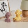 3D Rose Blindfolded Eye Closing Girl Silicone Candle Mold Handmade Candle Making Kit DIY Plaster Resin Soap Production Tool
