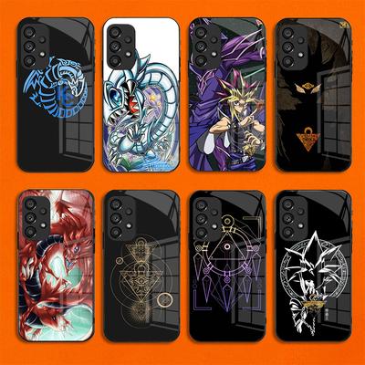Yu-Gi-Oh! For Samsung Galaxy Note 8 9 S10 Plus S20 S21 FE S23 Ultra A12 A13 A32 A33 New Cartoon Tempered Glass Phone Case