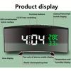 Curved Screen Digital Alarm Clock Large Table Clock Multi-function Desk Clock  Table Use