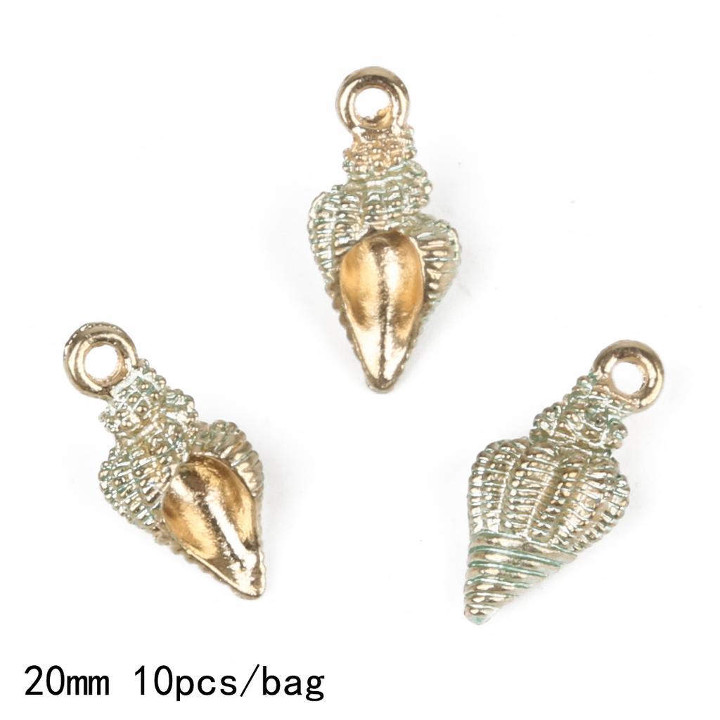 9-12Pcs Multi-Styles Starfish Shell Conch Crown Enamel Charms Pendant For Jewelry Making DIY Bracelet Necklace