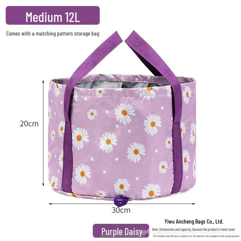 Portable Foldable Foot Bath with Insulated, Multifunctional Foot Soak Bag for Travel and Dormitory Use