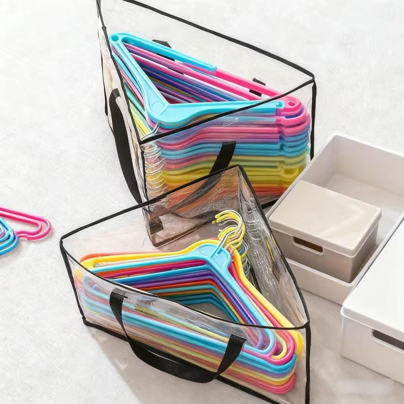 Clothes Hanger Organizer Holder for Space Saving, Hanger Triangle Storage Bag with Handles for Closet Tidier Laundry