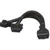 OBD2 Splitter, 16 Pin 1×Male To 2×Female Extension Connector Cable Splitter, Universal OBDII Extension Y Flat Ribbon Cord Adapter for Car