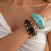 Rivet Resin Cuff Bracelet Irregular Chunky Bangle Vintage Wide Cuff Bracelet  Gifts