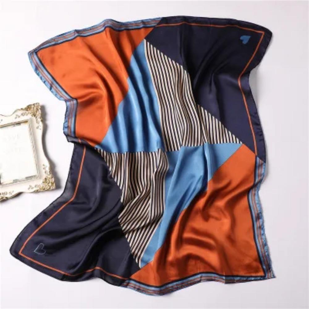 2025 Summer Luxury Brand Silk Scarf Square Women Shawls And Wraps Fashion Office Small Hair Neck Hijabs Foulard Scarves 70*70cm