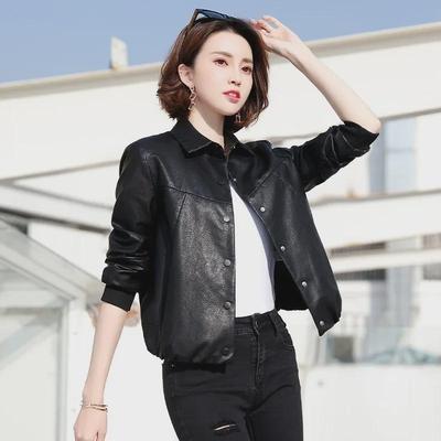 High-End Genuine Sheepskin Leather Jacket for Women - 2025 Spring/Autumn Collection