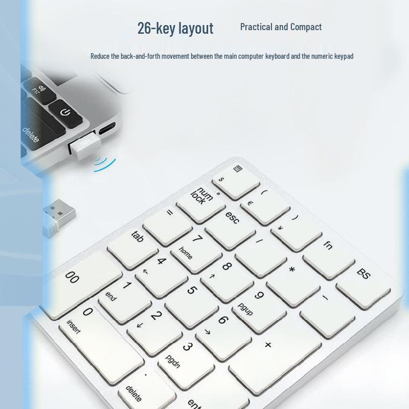 JOMAA 2.4G Wireless Rechargeable Compact Silent Keyboard for Office Use