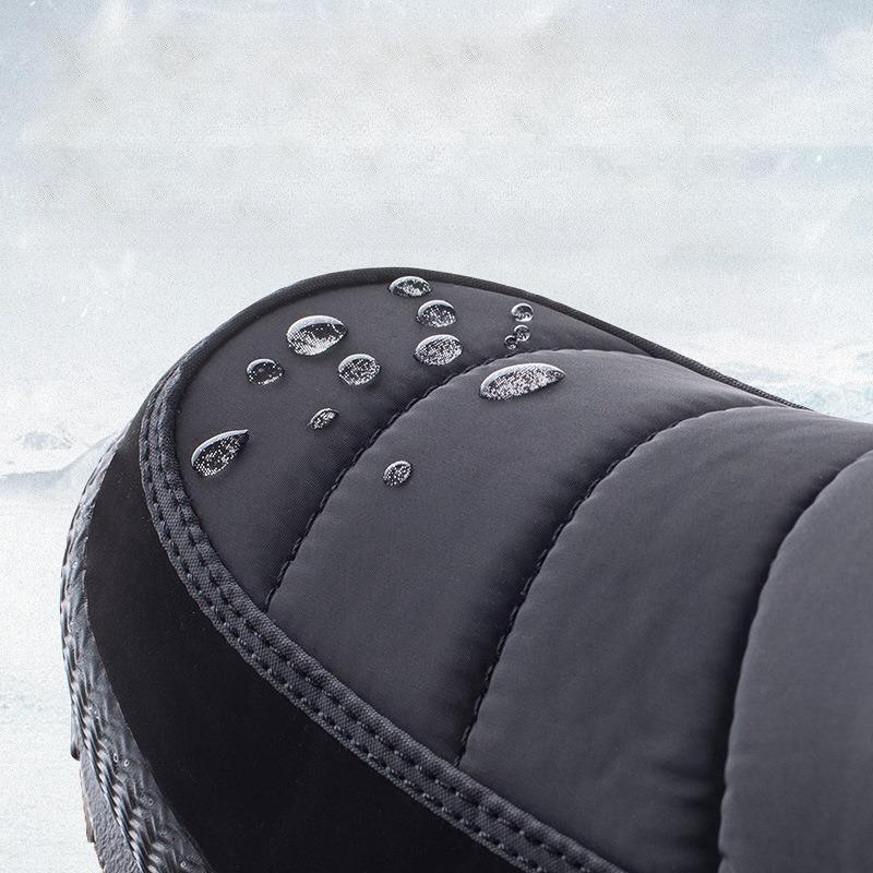 Large Winter Thick Snow Boots Anti Slip and Warm Short Tube for Couples Large Cotton Shoes with Fleece Men's and Women's Outdoor Short Boots