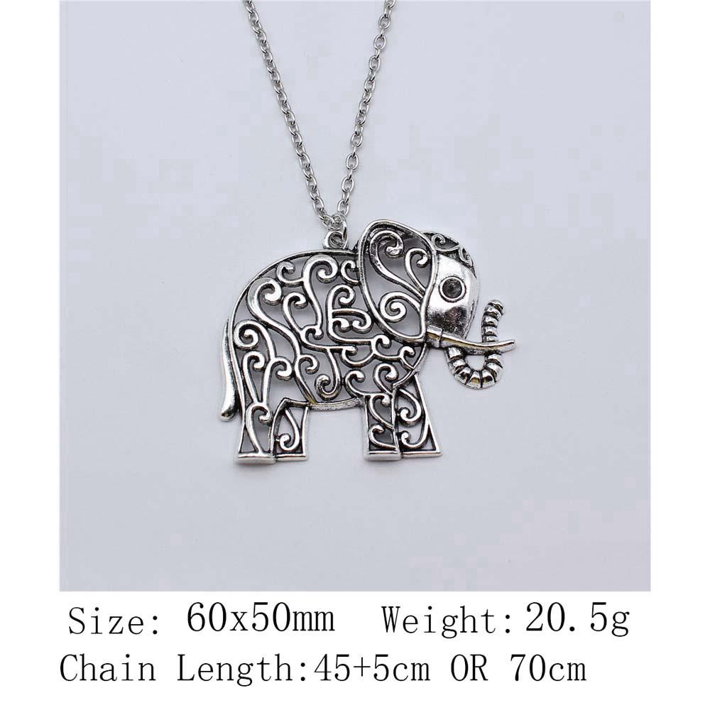 Cadouri pentru femei Noutăți în coliere Colier cu lanț lung cu elefant de 45 cm sau 70 cm Lucruri ieftine