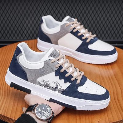 Nuove Sneakers 2025 Basse di Tendenza Scarpe in Tela per Uomo Stile Geometrico Street Casual Scarpe da Skateboard