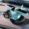 360° Car Solar Airplane Ornaments Car Center Powered Aircraft Interior Decor Ornaments Accessories Car Console A5t3