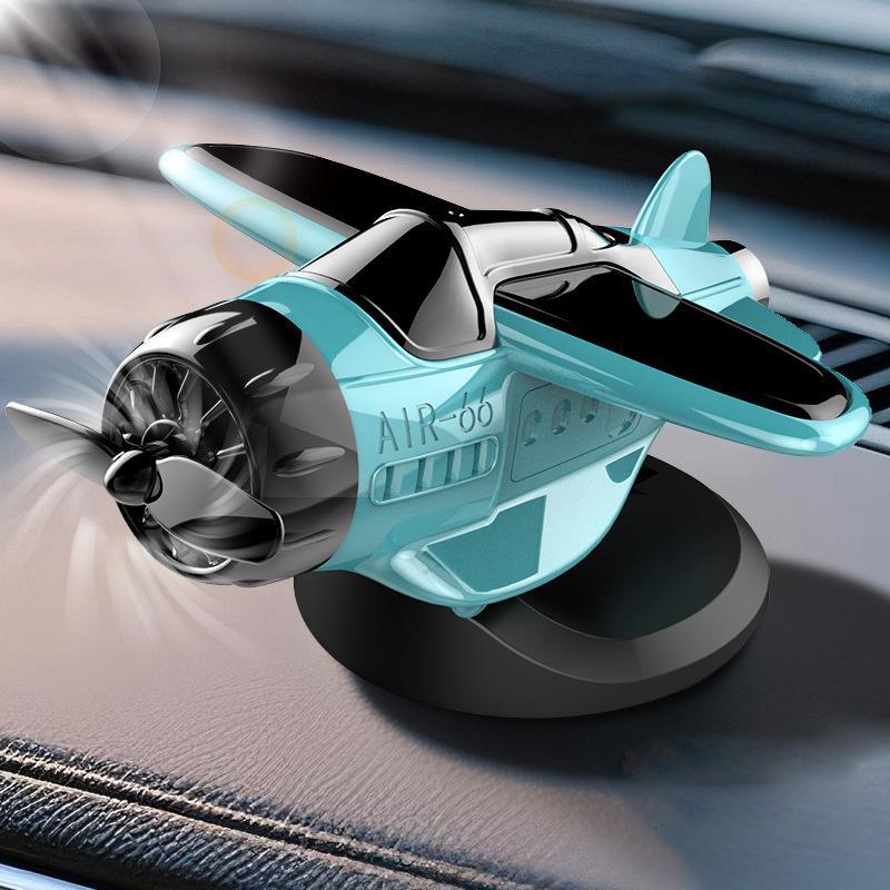 360° Car Solar Airplane Ornaments Car Center Powered Aircraft Interior Decor Ornaments Accessories Car Console A5t3